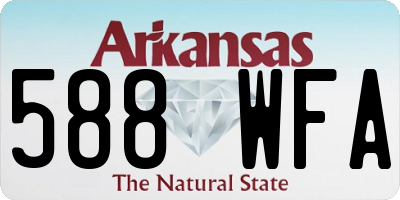 AR license plate 588WFA