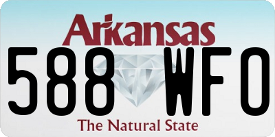 AR license plate 588WFO