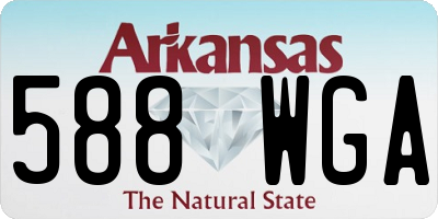 AR license plate 588WGA