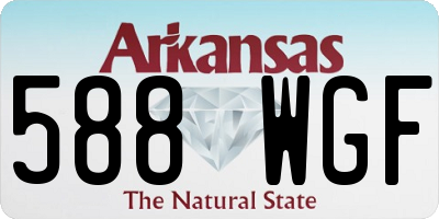 AR license plate 588WGF