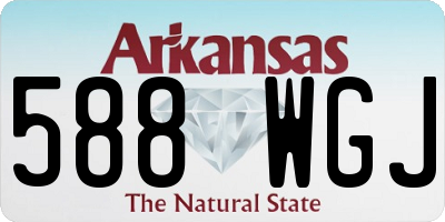 AR license plate 588WGJ
