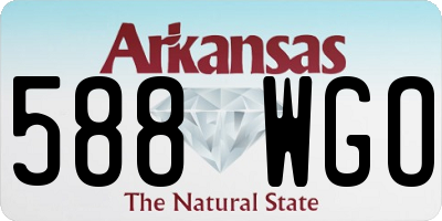 AR license plate 588WGO