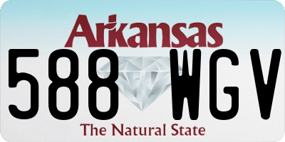 AR license plate 588WGV