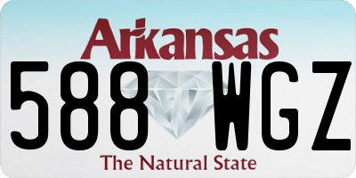 AR license plate 588WGZ