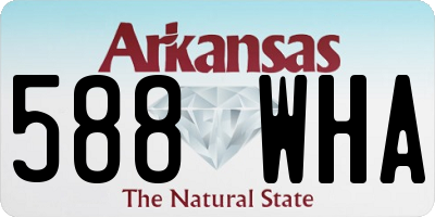 AR license plate 588WHA