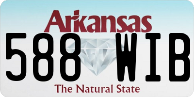 AR license plate 588WIB