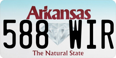 AR license plate 588WIR