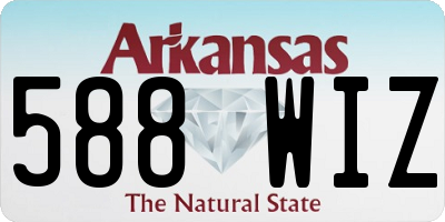 AR license plate 588WIZ