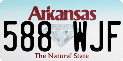 AR license plate 588WJF