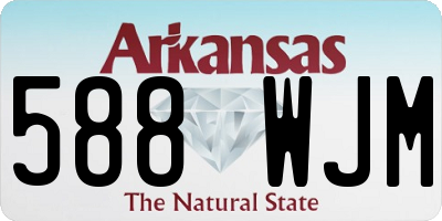 AR license plate 588WJM