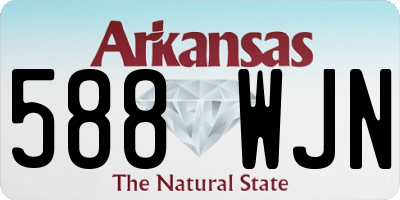 AR license plate 588WJN