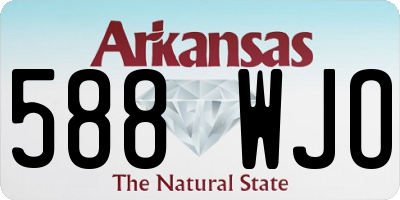 AR license plate 588WJO