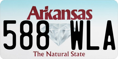 AR license plate 588WLA