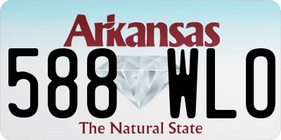 AR license plate 588WLO