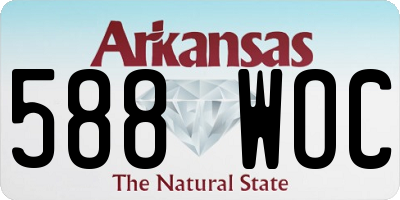 AR license plate 588WOC