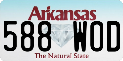 AR license plate 588WOD