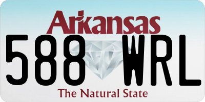 AR license plate 588WRL