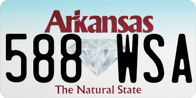 AR license plate 588WSA