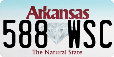 AR license plate 588WSC