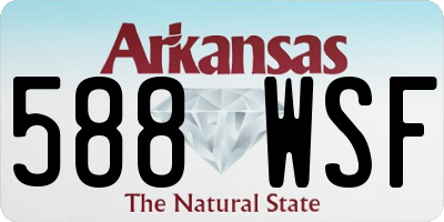 AR license plate 588WSF