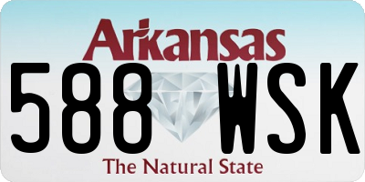 AR license plate 588WSK
