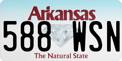 AR license plate 588WSN