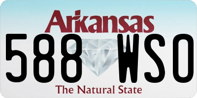 AR license plate 588WSO