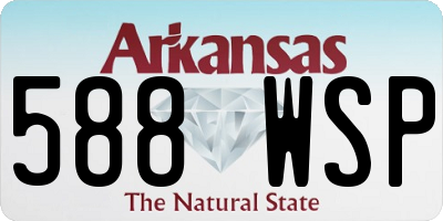 AR license plate 588WSP