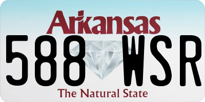 AR license plate 588WSR