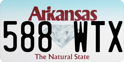 AR license plate 588WTX