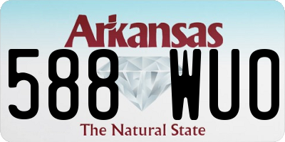 AR license plate 588WUO