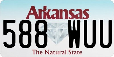 AR license plate 588WUU