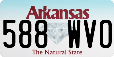 AR license plate 588WVO