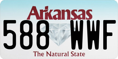 AR license plate 588WWF