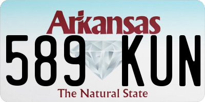AR license plate 589KUN