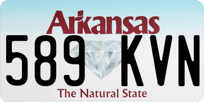 AR license plate 589KVN