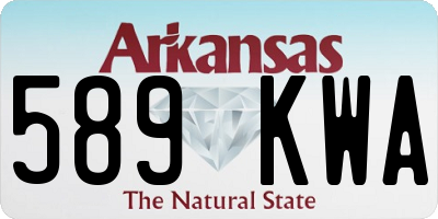 AR license plate 589KWA