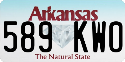 AR license plate 589KWO