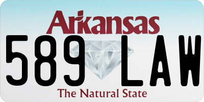 AR license plate 589LAW