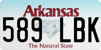 AR license plate 589LBK