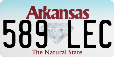 AR license plate 589LEC
