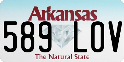 AR license plate 589LOV