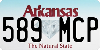 AR license plate 589MCP