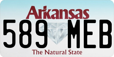 AR license plate 589MEB