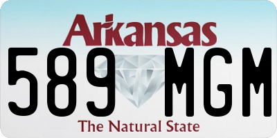 AR license plate 589MGM