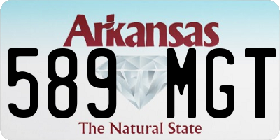 AR license plate 589MGT
