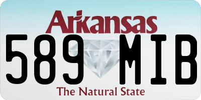AR license plate 589MIB