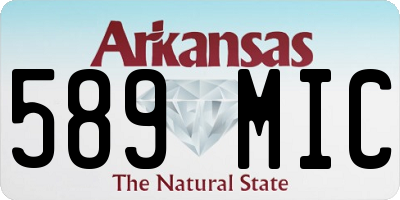 AR license plate 589MIC