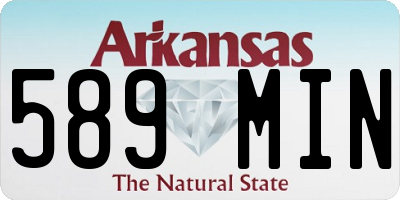 AR license plate 589MIN