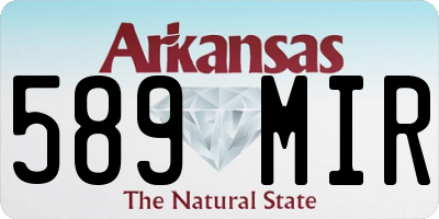 AR license plate 589MIR